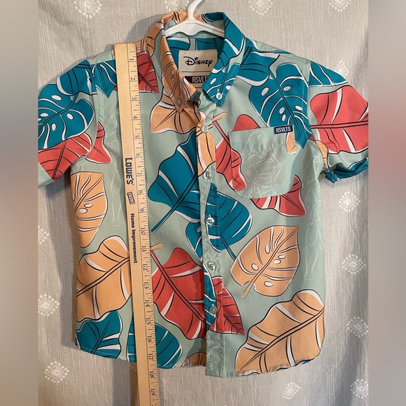 RSVLTS Boy’s Moana Kunuflex Multicolor Leaf Print Shirt - Picture 9 of 11
